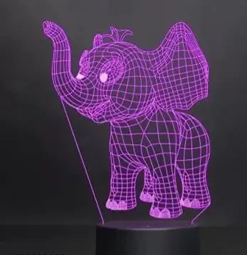 Elephant 3D Illusion Lamp