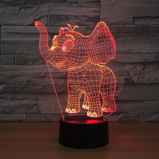 Elephant 3D Illusion Lamp